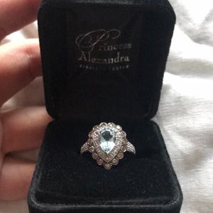Princess Alexandra Aqua Marine and 0.57 diamond 💎